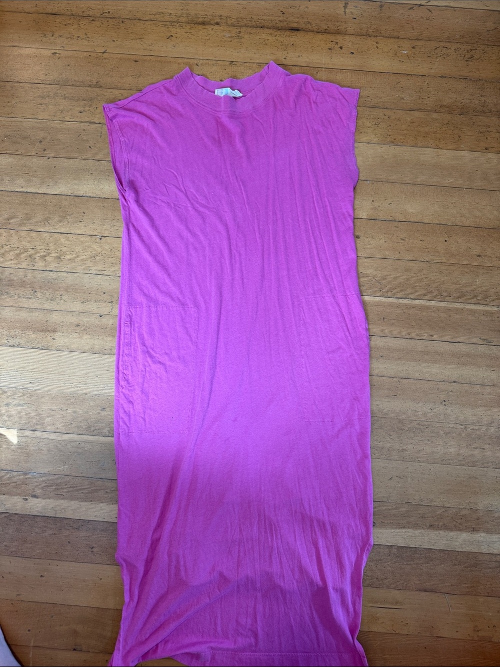 Sleeveless Midi Dress in Bright Pink